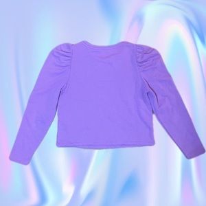 Zara Ruffle Sleeve Crew Neck